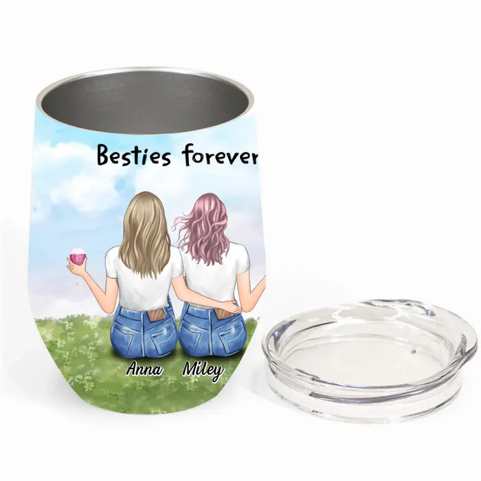 Custom Personalized Friend Wine Tumbler - Gift Idea For Friend/ Sister - I Wish You Lived Next Door