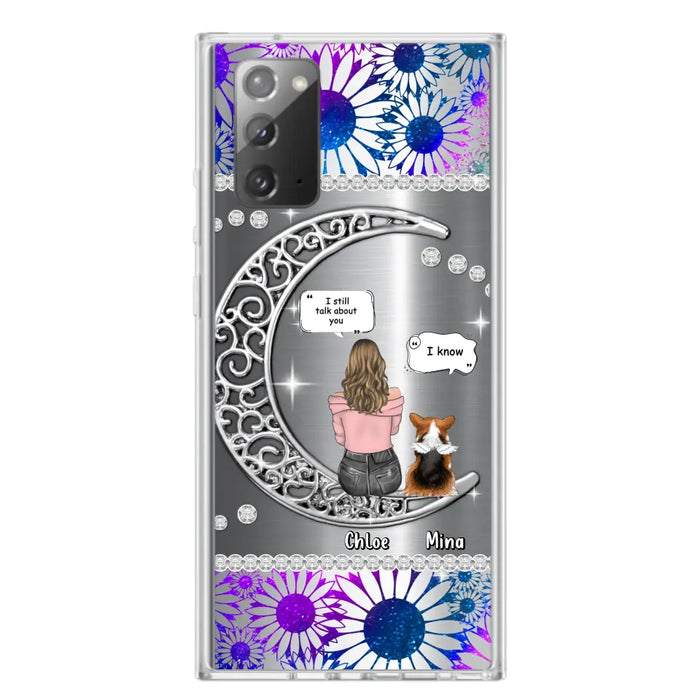 Custom Personalized To The Moon & Back Pet Phone Case - Memorial Gift Idea For Dog/ Cat/ Rabbits Owners - Up to 4 Dogs/ Cats/ Rabbits - Case For iPhone And Samsung