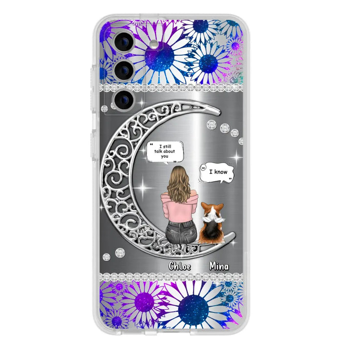 Custom Personalized To The Moon & Back Pet Phone Case - Memorial Gift Idea For Dog/ Cat/ Rabbits Owners - Up to 4 Dogs/ Cats/ Rabbits - Case For iPhone And Samsung