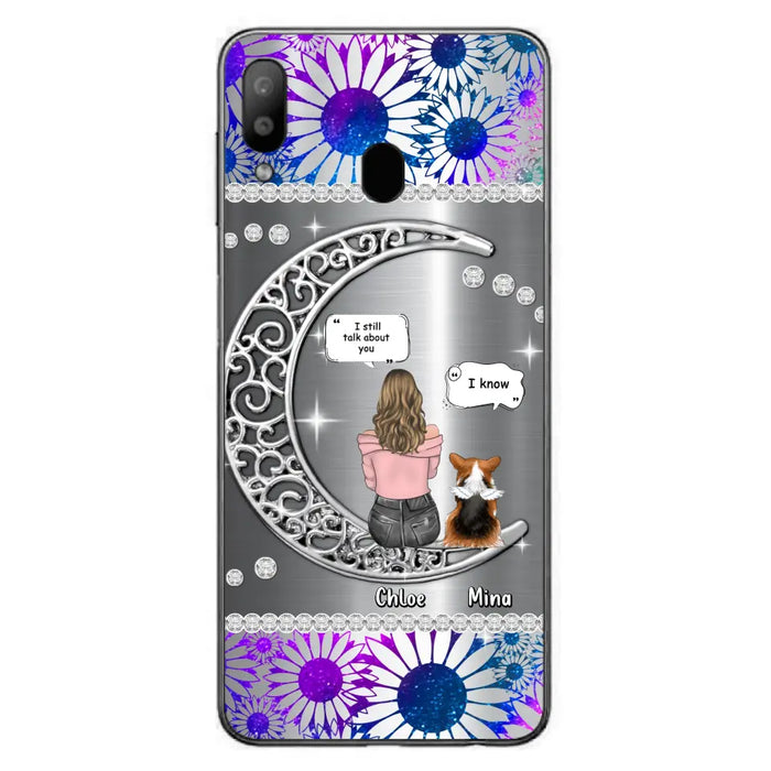 Custom Personalized To The Moon & Back Pet Phone Case - Memorial Gift Idea For Dog/ Cat/ Rabbits Owners - Up to 4 Dogs/ Cats/ Rabbits - Case For iPhone And Samsung