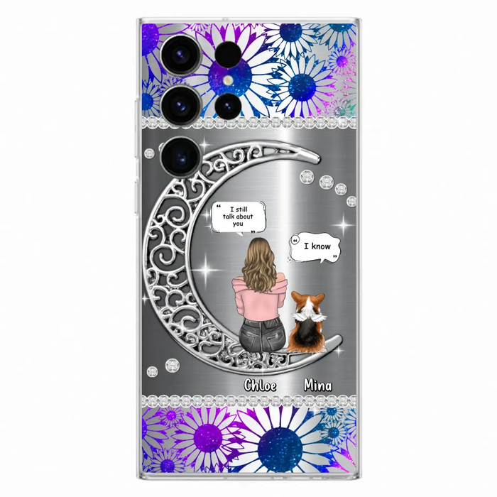 Custom Personalized To The Moon & Back Pet Phone Case - Memorial Gift Idea For Dog/ Cat/ Rabbits Owners - Up to 4 Dogs/ Cats/ Rabbits - Case For iPhone And Samsung