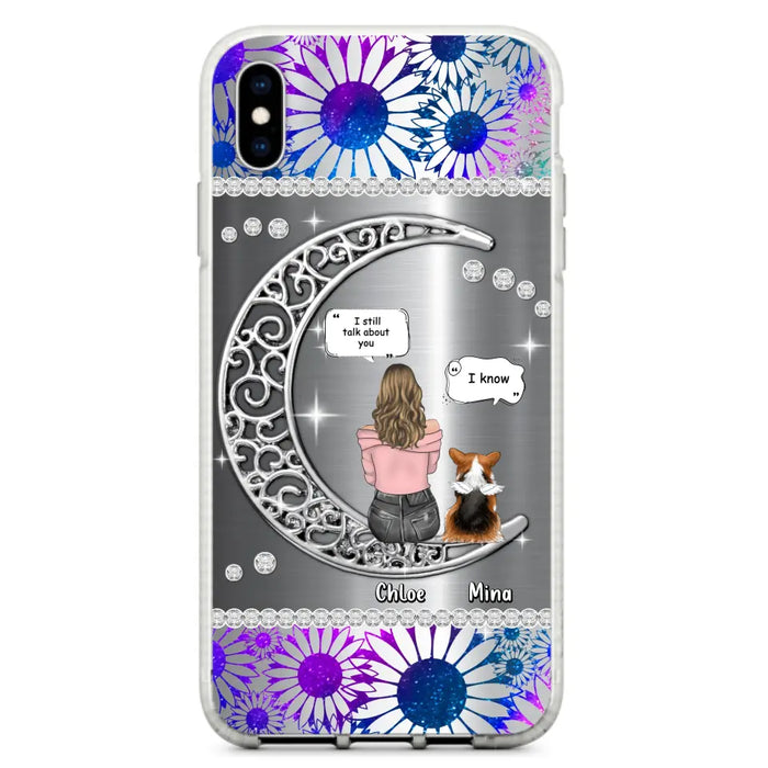 Custom Personalized To The Moon & Back Pet Phone Case - Memorial Gift Idea For Dog/ Cat/ Rabbits Owners - Up to 4 Dogs/ Cats/ Rabbits - Case For iPhone And Samsung