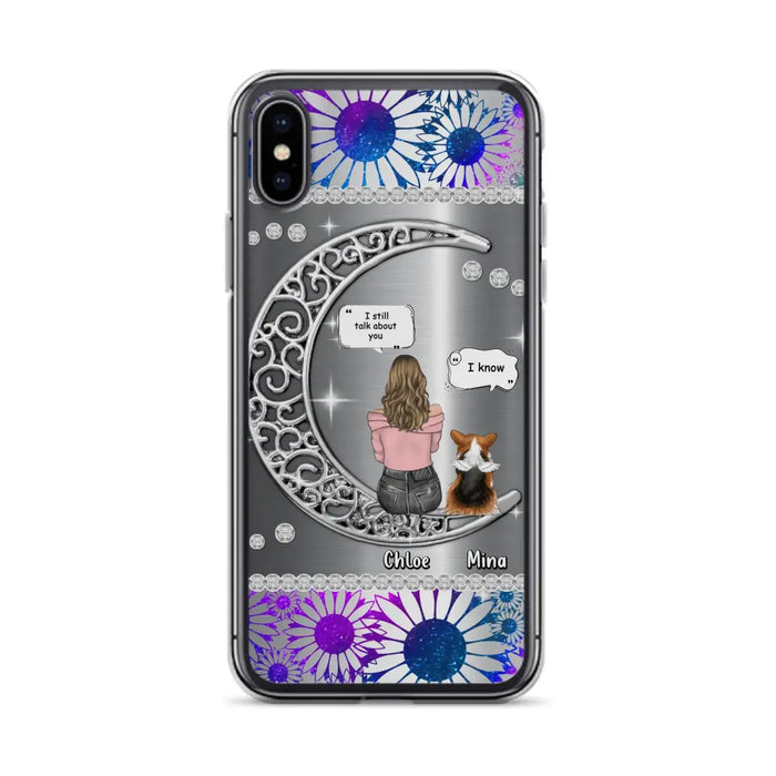 Custom Personalized To The Moon & Back Pet Phone Case - Memorial Gift Idea For Dog/ Cat/ Rabbits Owners - Up to 4 Dogs/ Cats/ Rabbits - Case For iPhone And Samsung