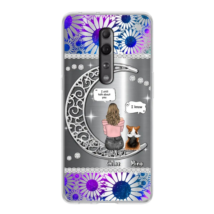 Custom Personalized To The Moon & Back Silver Pet Phone Case - Memorial Gift Idea For Dog/ Cat/ Rabbits Owners - Up to 4 Dogs/ Cats/ Rabbits - Case For Xiaomi/ Oppo/ Huawei