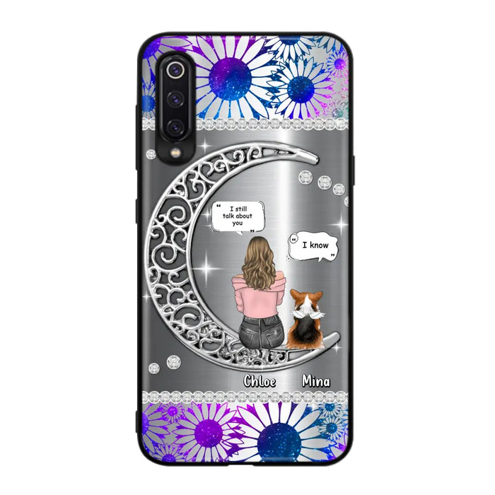 Custom Personalized To The Moon & Back Silver Pet Phone Case - Memorial Gift Idea For Dog/ Cat/ Rabbits Owners - Up to 4 Dogs/ Cats/ Rabbits - Case For Xiaomi/ Oppo/ Huawei