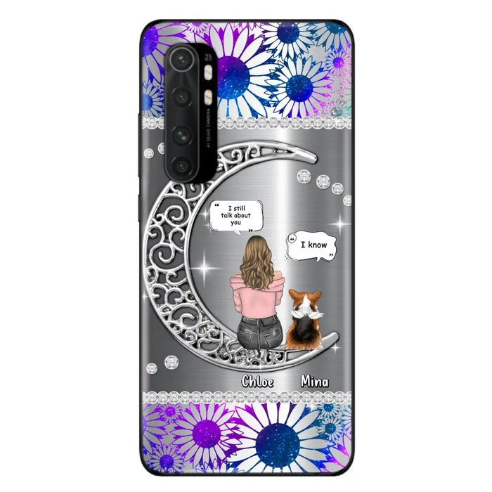 Custom Personalized To The Moon & Back Silver Pet Phone Case - Memorial Gift Idea For Dog/ Cat/ Rabbits Owners - Up to 4 Dogs/ Cats/ Rabbits - Case For Xiaomi/ Oppo/ Huawei