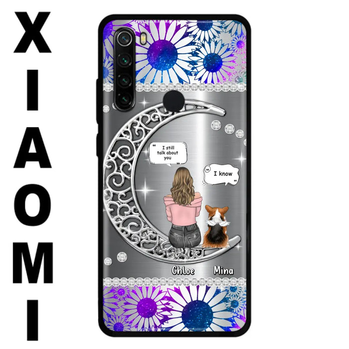 Custom Personalized To The Moon & Back Silver Pet Phone Case - Memorial Gift Idea For Dog/ Cat/ Rabbits Owners - Up to 4 Dogs/ Cats/ Rabbits - Case For Xiaomi/ Oppo/ Huawei