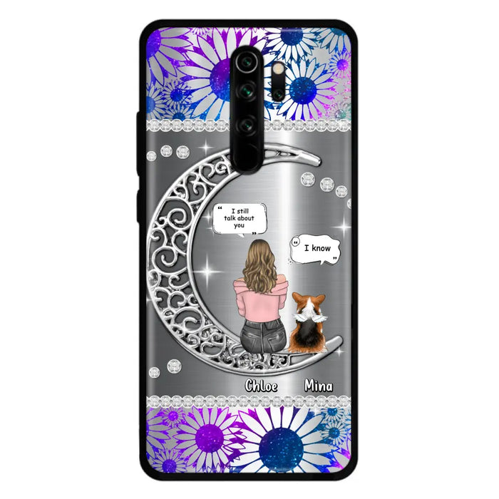 Custom Personalized To The Moon & Back Silver Pet Phone Case - Memorial Gift Idea For Dog/ Cat/ Rabbits Owners - Up to 4 Dogs/ Cats/ Rabbits - Case For Xiaomi/ Oppo/ Huawei