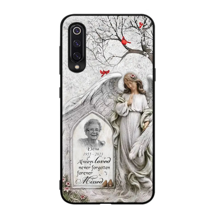 Custom Personalized Angel Memorial Phone Case - Upload Photo - Memorial Gift Idea For Family Member - Always Loved Never Forgotten Forever Missed - Case For Xiaomi/ Oppo/ Huawei