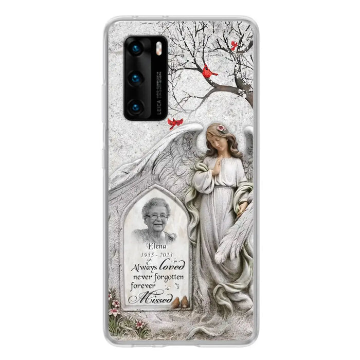 Custom Personalized Angel Memorial Phone Case - Upload Photo - Memorial Gift Idea For Family Member - Always Loved Never Forgotten Forever Missed - Case For Xiaomi/ Oppo/ Huawei