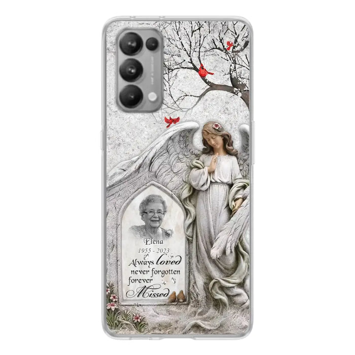 Custom Personalized Angel Memorial Phone Case - Upload Photo - Memorial Gift Idea For Family Member - Always Loved Never Forgotten Forever Missed - Case For Xiaomi/ Oppo/ Huawei