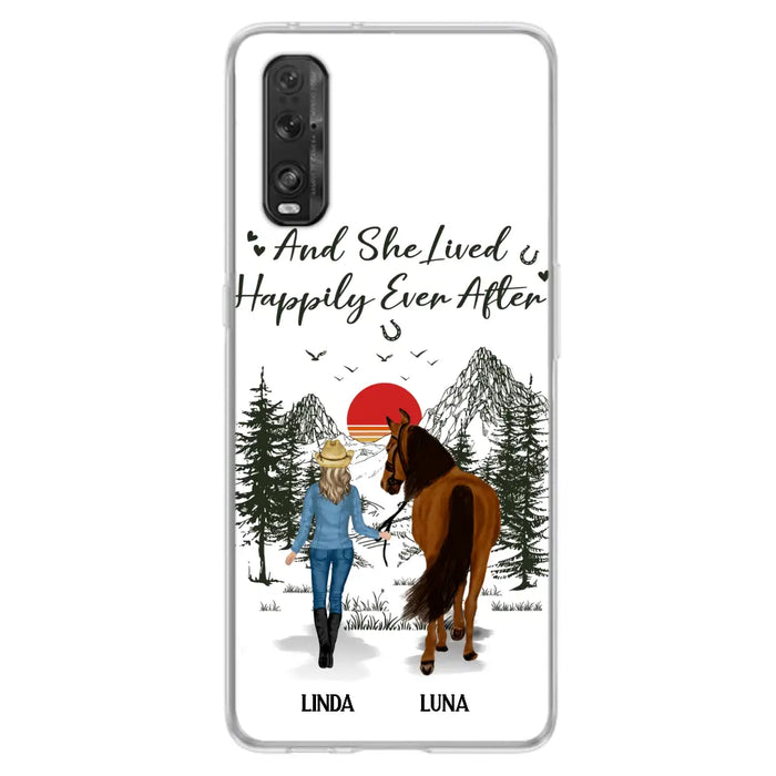 Custom Personalized Horse Girl Phone Case - Gift Idea For Horse Mom/ Horse Lover - And She Lived Happily Ever After - Case For Xiaomi/ Oppo/ Huawei