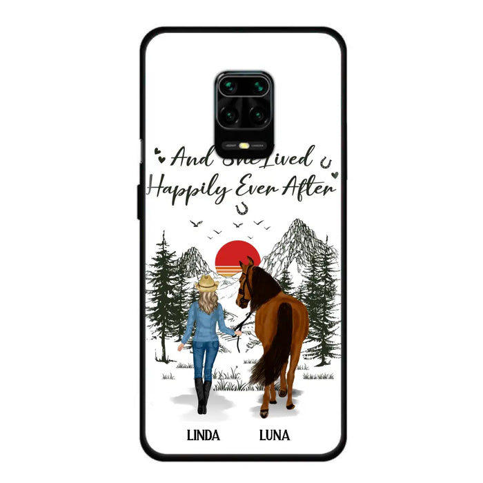 Custom Personalized Horse Girl Phone Case - Gift Idea For Horse Mom/ Horse Lover - And She Lived Happily Ever After - Case For Xiaomi/ Oppo/ Huawei