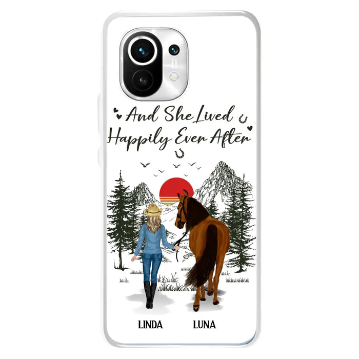 Custom Personalized Horse Girl Phone Case - Gift Idea For Horse Mom/ Horse Lover - And She Lived Happily Ever After - Case For Xiaomi/ Oppo/ Huawei