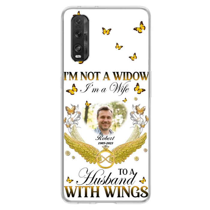 Custom Personalized Memorial Husband Phone Case - Memorial Gift Idea - I'm Not A Widow I'm A Wife To A Husband With Wings - Case For Xiaomi/ Oppo/ Huawei