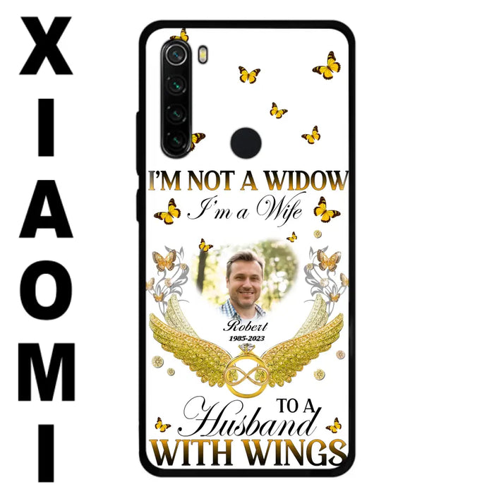 Custom Personalized Memorial Husband Phone Case - Memorial Gift Idea - I'm Not A Widow I'm A Wife To A Husband With Wings - Case For Xiaomi/ Oppo/ Huawei