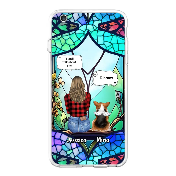 Custom Personalized Memorial Pet Phone Case - Memorial Gift Idea For Dog/ Cat/ Rabbits Owners - Up to 3 Dogs/ Cats/ Rabbits - Case For iPhone And Samsung