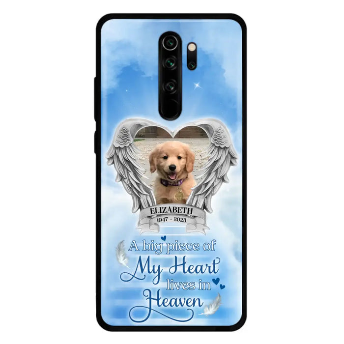 Custom Personalized Memorial Phone Case - Upload Photo - Memorial Gift Idea For Family Member/ Pet Owner - A Big Piece Of My Heart Lives In Heaven - Case For Xiaomi/Oppo/Huawei