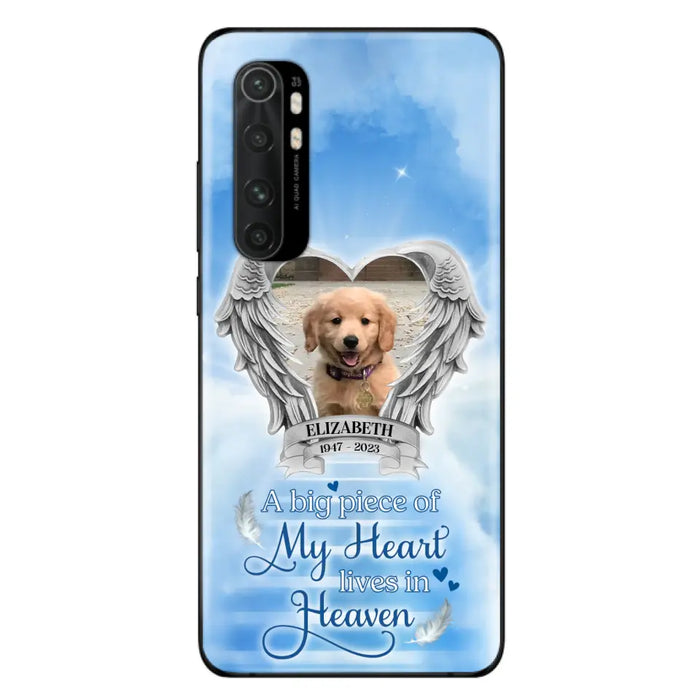 Custom Personalized Memorial Phone Case - Upload Photo - Memorial Gift Idea For Family Member/ Pet Owner - A Big Piece Of My Heart Lives In Heaven - Case For Xiaomi/Oppo/Huawei