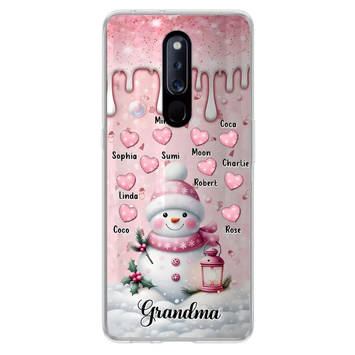 Custom Personalized Snowman Grandma Phone Case - Christmas Gift Idea For Grandma - Up to 10 Kids - Case For Oppo/Xiaomi/Huawei - Grandma