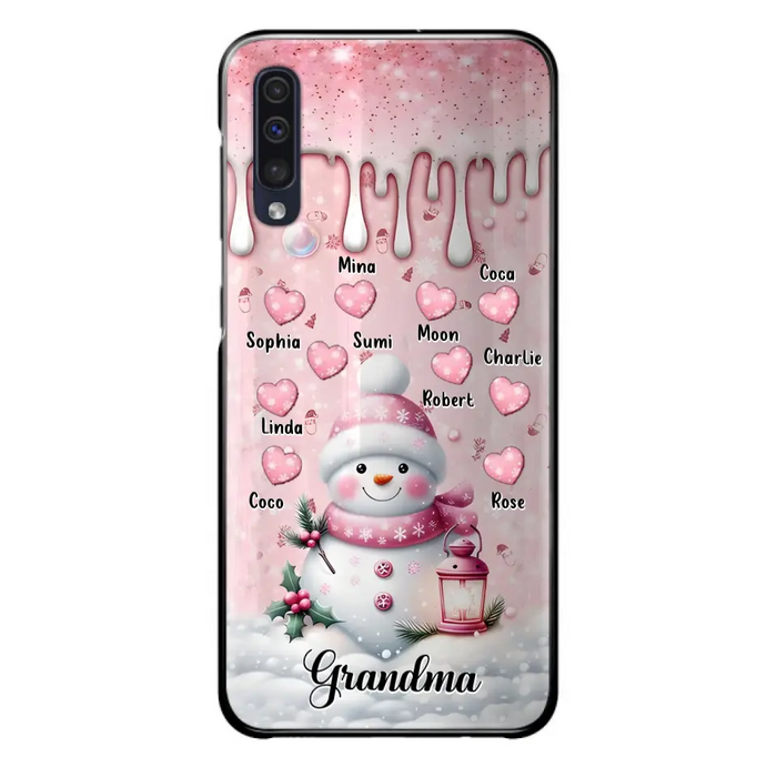 Custom Personalized Snowman Grandma Phone Case - Christmas Gift Idea For Grandma - Up to 10 Kids - Case For iPhone/Samsung - Grandma