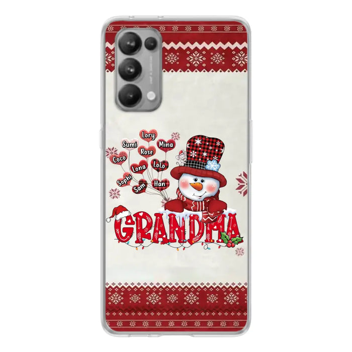 Personalized Snowman Grandma Phone Case - Christmas Gift Idea For Grandma - Up to 10 Kids - Case For Xiaomi/ Oppo/ Huawei