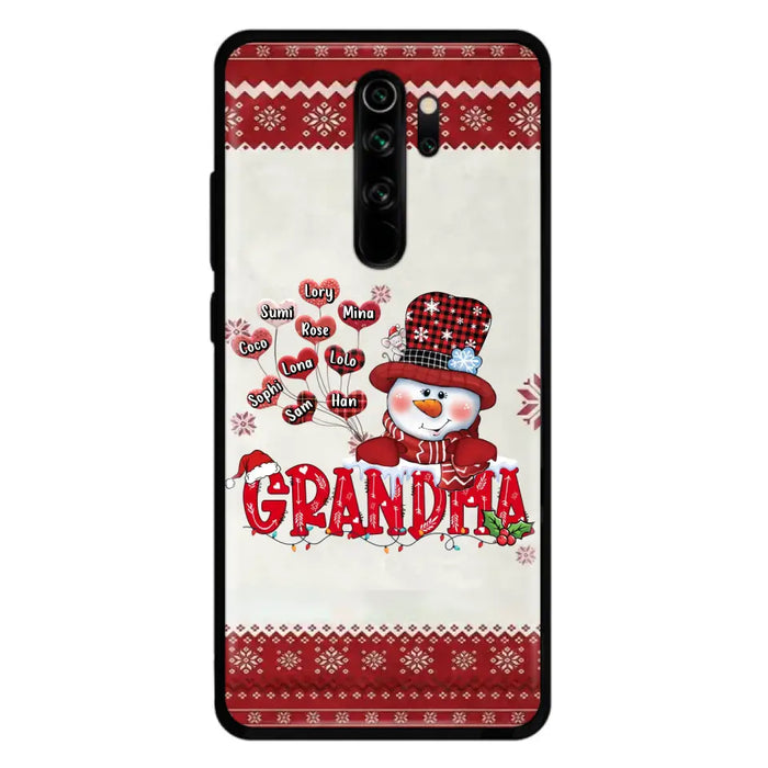 Personalized Snowman Grandma Phone Case - Christmas Gift Idea For Grandma - Up to 10 Kids - Case For Xiaomi/ Oppo/ Huawei