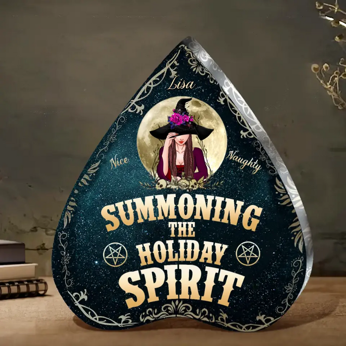 Personalized Summoning The Holiday Spirit Acrylic Plaque - Horror Christmas Decoration, Nightmare Christmas - Witch Lover Gift Idea