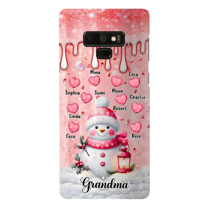 Personalized Snowman Grandma Phone Case - Christmas Gift Idea For Grandma - Up to 10 Kids - Case For iPhone/Samsung - Grandma