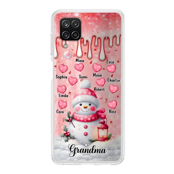 Personalized Snowman Grandma Phone Case - Christmas Gift Idea For Grandma - Up to 10 Kids - Case For iPhone/Samsung - Grandma