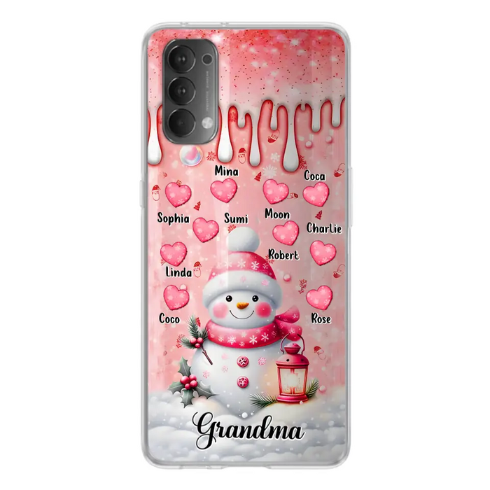 Personalized Snowman Grandma Phone Case - Christmas Gift Idea For Grandma - Up to 10 Kids - Case For Oppo/Xiaomi/Huawei - Grandma