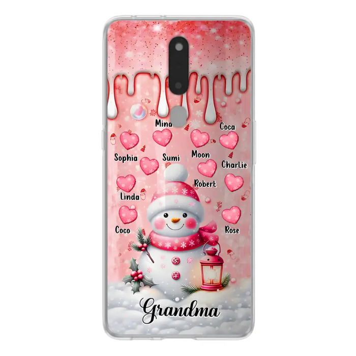 Personalized Snowman Grandma Phone Case - Christmas Gift Idea For Grandma - Up to 10 Kids - Case For Oppo/Xiaomi/Huawei - Grandma