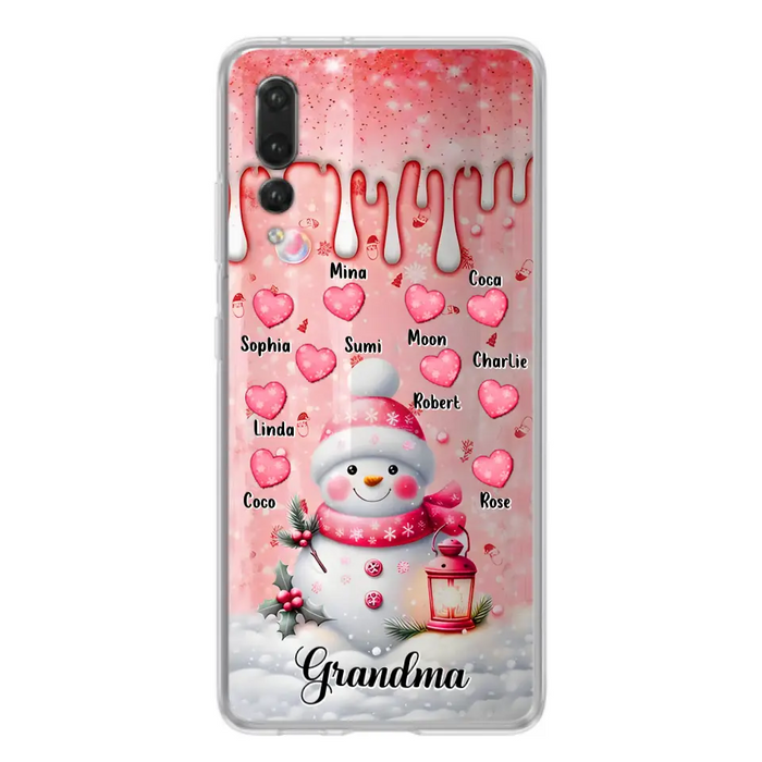 Personalized Snowman Grandma Phone Case - Christmas Gift Idea For Grandma - Up to 10 Kids - Case For Oppo/Xiaomi/Huawei - Grandma