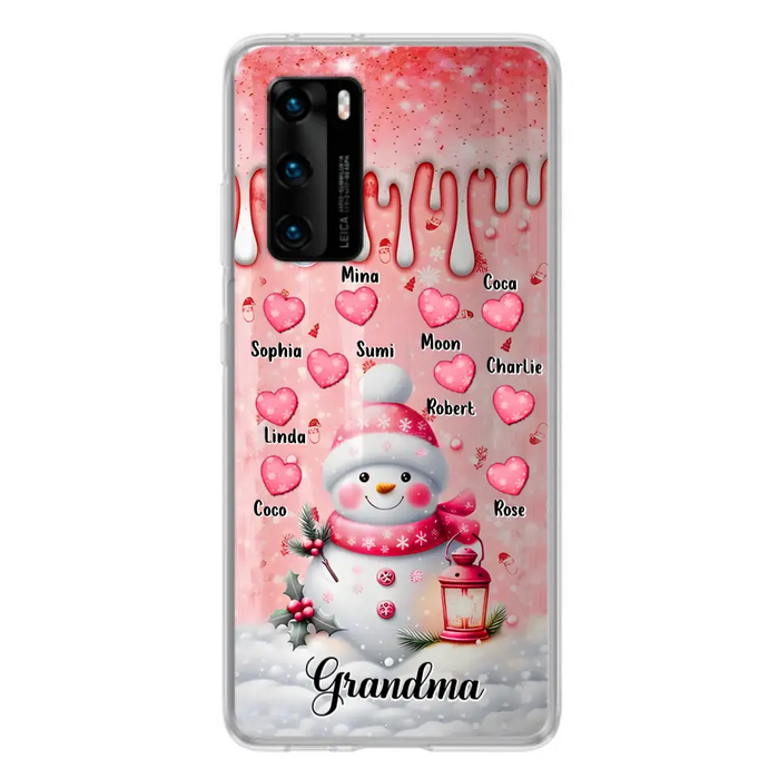 Personalized Snowman Grandma Phone Case - Christmas Gift Idea For Grandma - Up to 10 Kids - Case For Oppo/Xiaomi/Huawei - Grandma