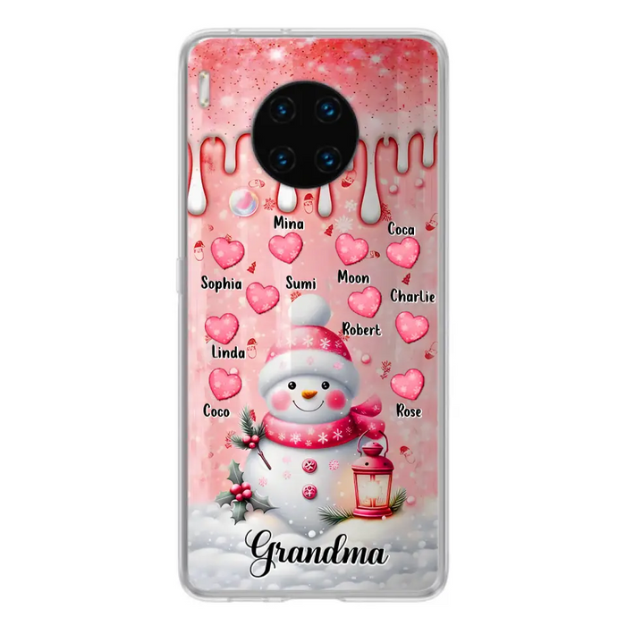 Personalized Snowman Grandma Phone Case - Christmas Gift Idea For Grandma - Up to 10 Kids - Case For Oppo/Xiaomi/Huawei - Grandma