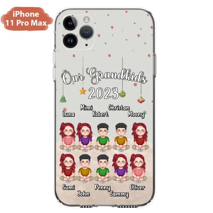 Custom Personalized Grandkids Phone Case - Gift Idea For Grandma - Upto 10 Grandkids - Our Grandkids 2023