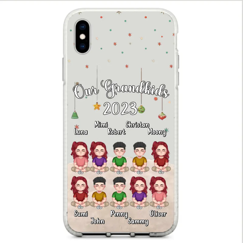 Personalized Grandkids Phone Case - Gift Idea For Grandma - Up to 10 Grandkids - Our Grandkids 2023
