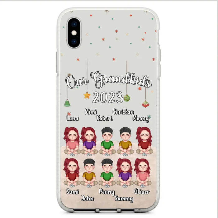 Custom Personalized Grandkids Phone Case - Gift Idea For Grandma - Upto 10 Grandkids - Our Grandkids 2023