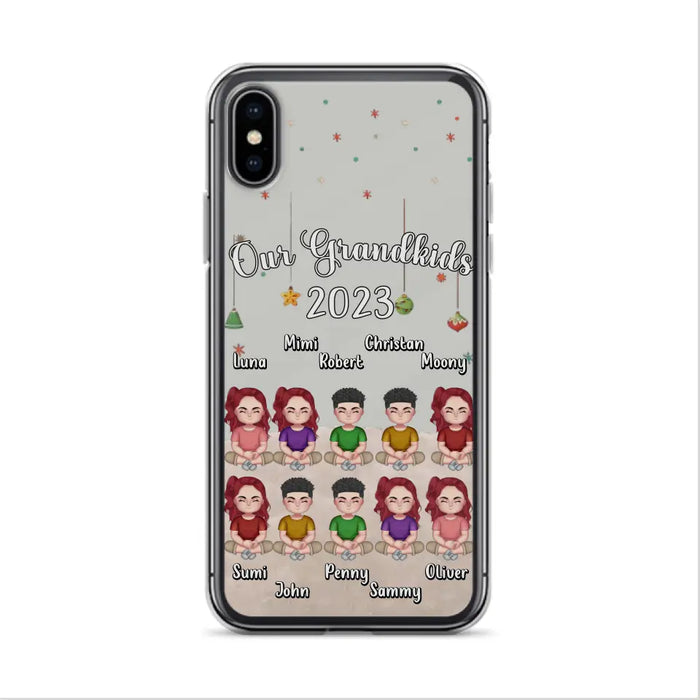 Custom Personalized Grandkids Phone Case - Gift Idea For Grandma - Upto 10 Grandkids - Our Grandkids 2023