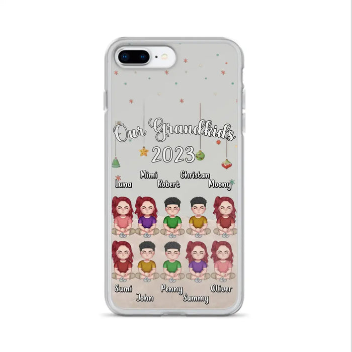 Custom Personalized Grandkids Phone Case - Gift Idea For Grandma - Upto 10 Grandkids - Our Grandkids 2023