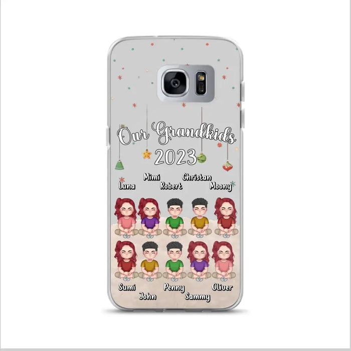 Custom Personalized Grandkids Phone Case - Gift Idea For Grandma - Upto 10 Grandkids - Our Grandkids 2023