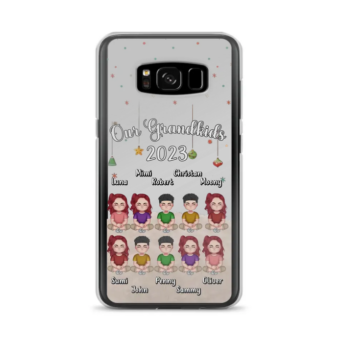 Custom Personalized Grandkids Phone Case - Gift Idea For Grandma - Upto 10 Grandkids - Our Grandkids 2023