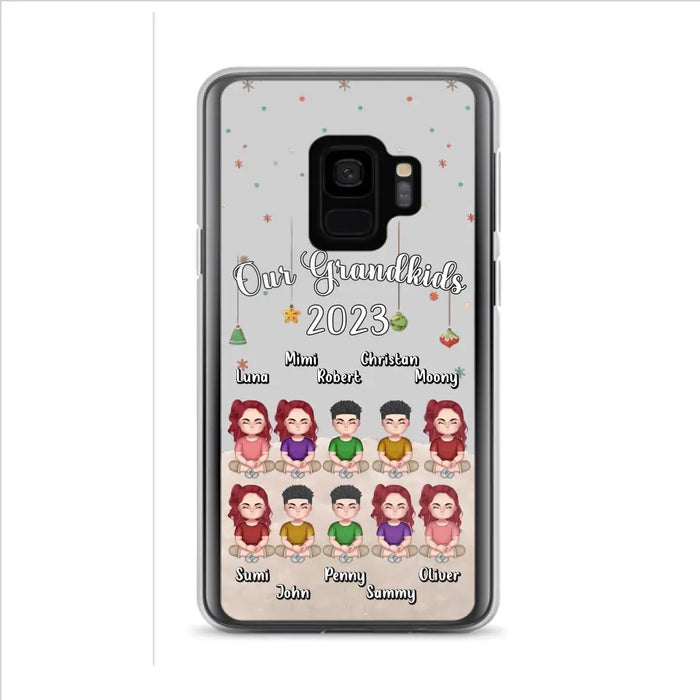 Custom Personalized Grandkids Phone Case - Gift Idea For Grandma - Upto 10 Grandkids - Our Grandkids 2023