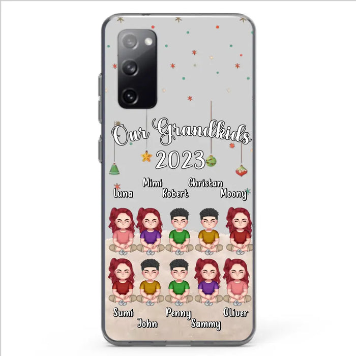 Custom Personalized Grandkids Phone Case - Gift Idea For Grandma - Upto 10 Grandkids - Our Grandkids 2023