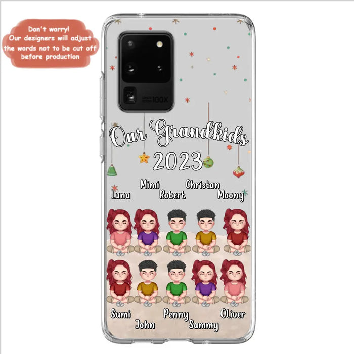 Custom Personalized Grandkids Phone Case - Gift Idea For Grandma - Upto 10 Grandkids - Our Grandkids 2023