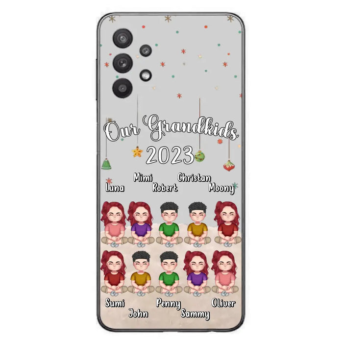 Custom Personalized Grandkids Phone Case - Gift Idea For Grandma - Upto 10 Grandkids - Our Grandkids 2023