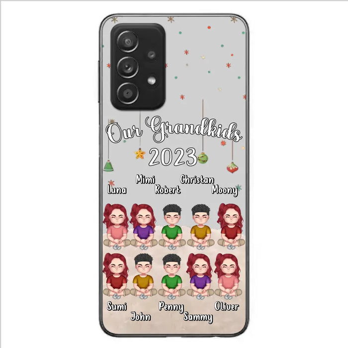 Custom Personalized Grandkids Phone Case - Gift Idea For Grandma - Upto 10 Grandkids - Our Grandkids 2023