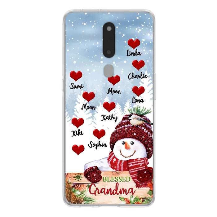 Personalized Snowman Grandma Phone Case - Christmas Gift Idea For Grandma - Up to 10 Kids - Case For Oppo/Xiaomi/Huawei - Blessed Grandma