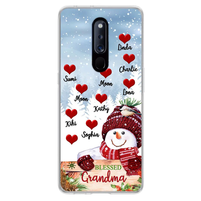 Personalized Snowman Grandma Phone Case - Christmas Gift Idea For Grandma - Up to 10 Kids - Case For Oppo/Xiaomi/Huawei - Blessed Grandma