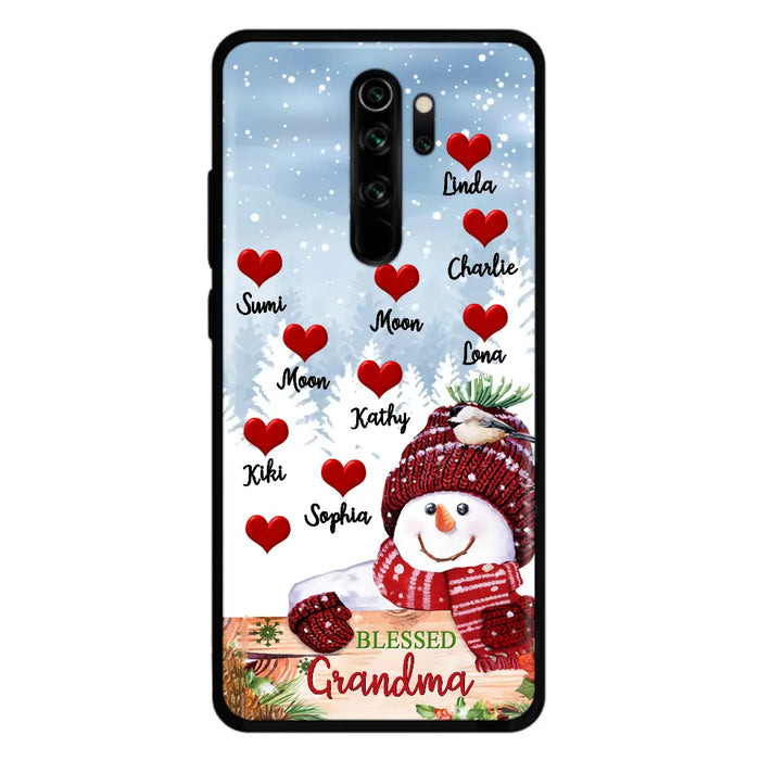 Personalized Snowman Grandma Phone Case - Christmas Gift Idea For Grandma - Up to 10 Kids - Case For Oppo/Xiaomi/Huawei - Blessed Grandma